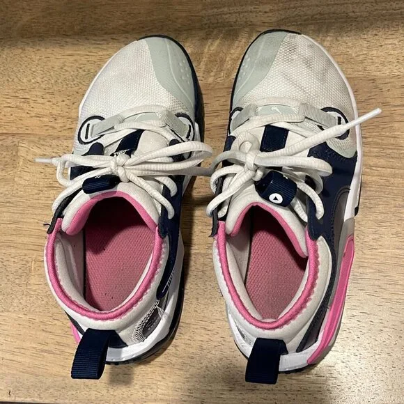 Nike(GS) Nike Air Zoom Crossover 2 'White Midnight Navy Pink, Kids Size 2 - Picture 8 of 10